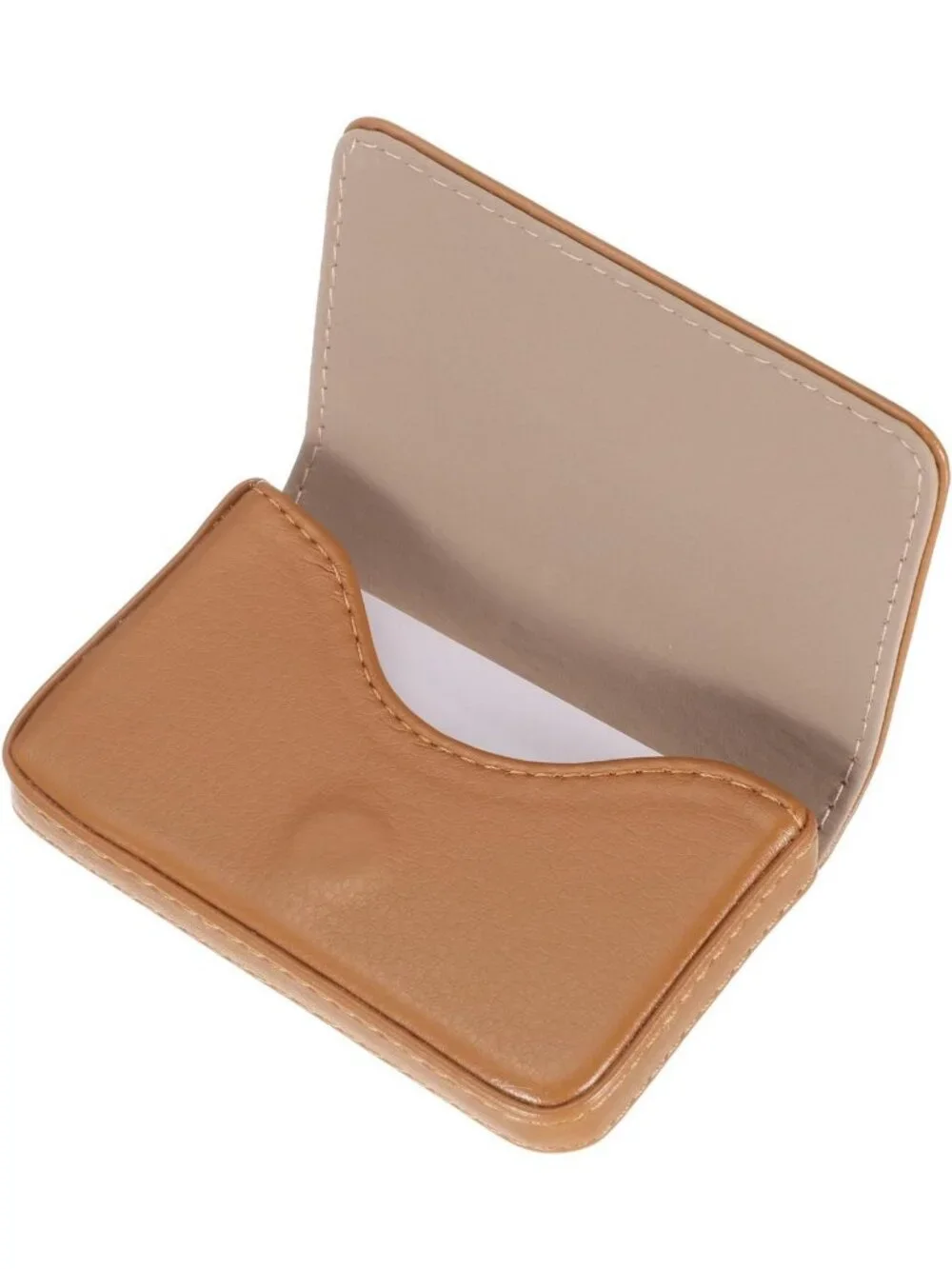 Stylish PU Leather Business Card Holder Case with Magnetic Closure for Men
